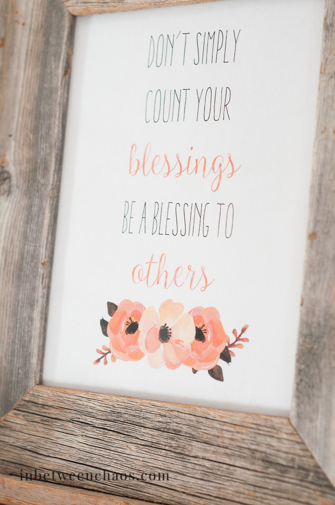 Be a Blessing Free Printable | inbetweenchaos.com