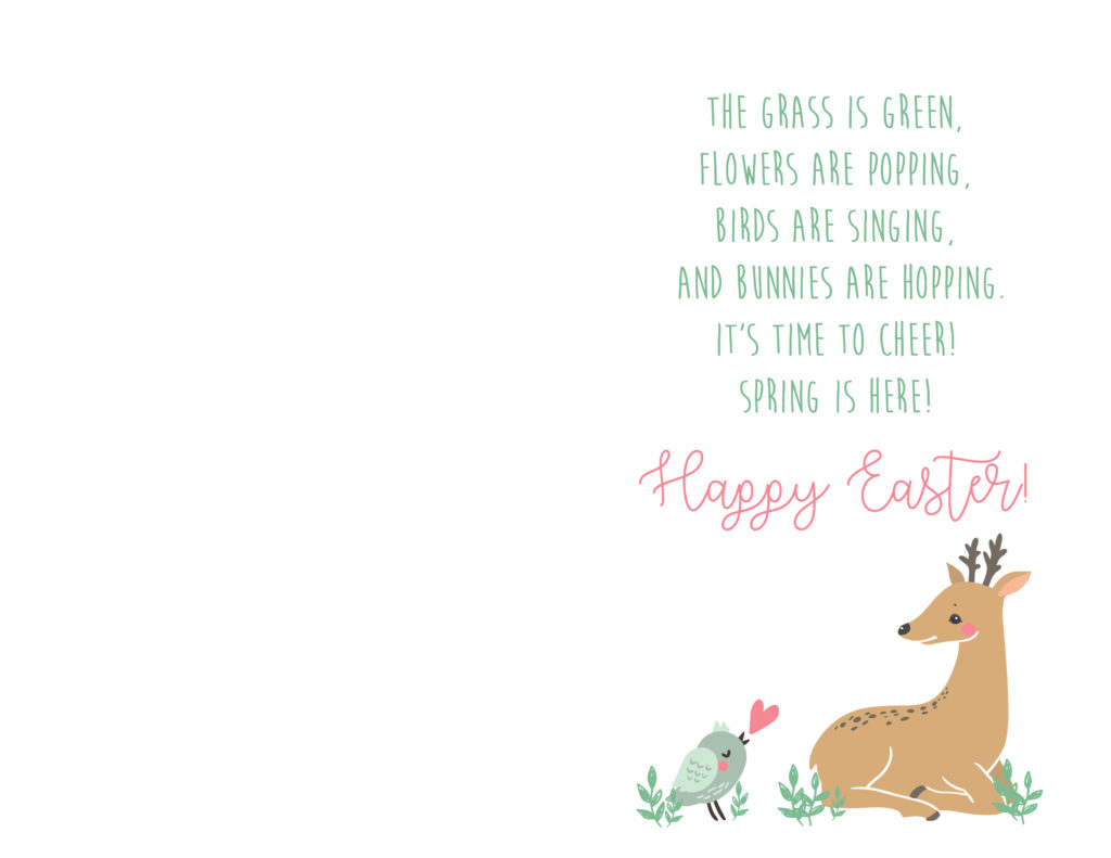 Easter and Spring Printables and Card