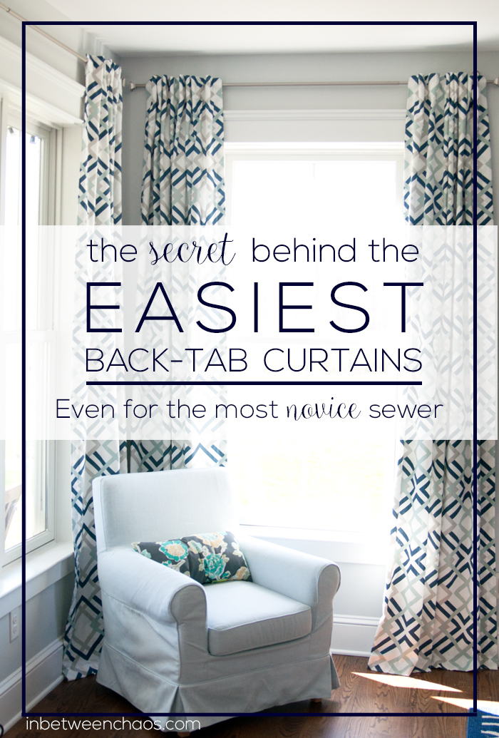 Super Easy Back Tab Curtains
